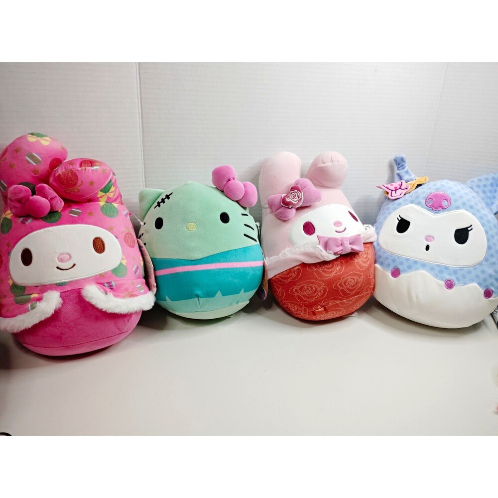 Squishmallows Hello Kitty and Friends Plush Lot w/ Tags, My Melody Kuromi